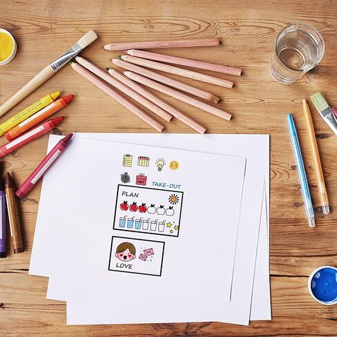 PH PandaHall Daily Icon Clear Stamps Scrapbook Sign Silicone Rubber Stamp Film Frame Transparent Seal Stamps Diary Postage Seal Stamp for Invitation Card Postcard Album Photo Gift Decor Scrapbooking in Saudi Arabia
