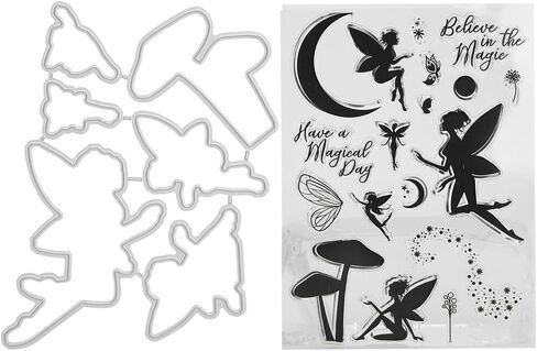 Clear Silicone Stamps, Transparent Seal Scrapbook Clear Stamps Beautiful Fairy Photo Album Decoration in Saudi Arabia