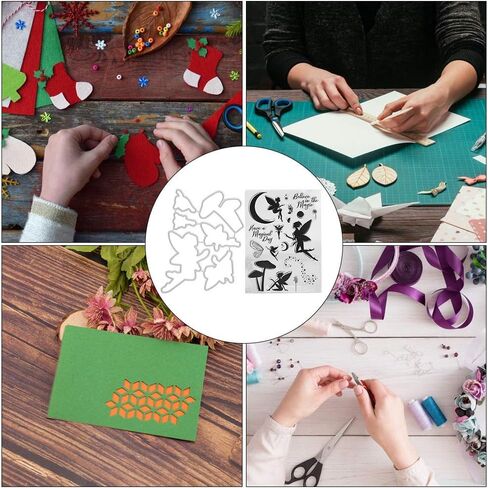 Clear Silicone Stamps, Transparent Seal Scrapbook Clear Stamps Beautiful Fairy Photo Album Decoration in Saudi Arabia