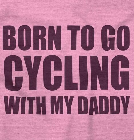 Brisco Brands Born To Go Cycling With My Daddy Baby Romper Boys or Girls in Kuwait