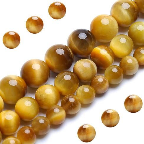 Natural Honey Gold Tiger Eye Beads, Grade AAA Gemstone Round Loose Beads 8MM 100PCs Bulk Lot Options, Semi Precious Stone Beads for Jewelry Making in Saudi Arabia