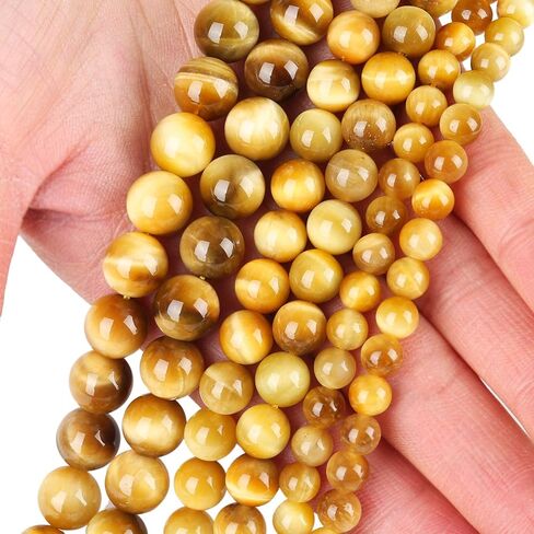 Natural Honey Gold Tiger Eye Beads, Grade AAA Gemstone Round Loose Beads 8MM 100PCs Bulk Lot Options, Semi Precious Stone Beads for Jewelry Making in Saudi Arabia