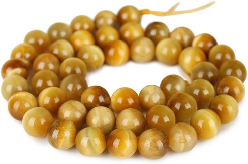 Natural Honey Gold Tiger Eye Beads, Grade AAA Gemstone Round Loose Beads 8MM 100PCs Bulk Lot Options, Semi Precious Stone Beads for Jewelry Making in Saudi Arabia