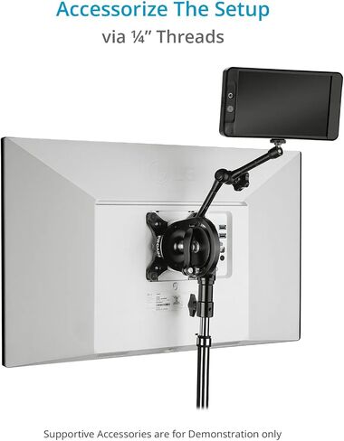 PROAIM 360° Rotation VESA 75mm/100mm Tilting Monitor Mount. Comes with a 5/8" Baby Pin Receiver. Tilt Range: 230°. Payload up to 22kg / 50lb (P-ROTN-01) in Saudi Arabia