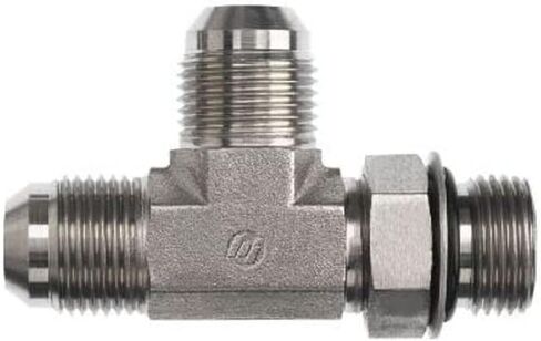 6804-12-12-08-NWO-FG Forged Steel Run Tee Tube Fitting, 1-1/16"-12 SAE x 1-1/16"-12 SAE ORB x 3/4"-16 SAE Thread, 3/4" Male JIC x 3/4" Male Adjustable O-Ring Boss x 3/4" Male JIC in Saudi Arabia