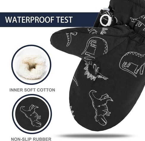 Fynnsure Toddler Mittens Lined Fleece Snow Gloves for Boys Girls Kids Winter Ski Gloves Baby Mittens in Kuwait