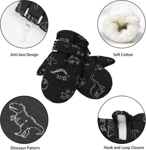 Fynnsure Toddler Mittens Lined Fleece Snow Gloves for Boys Girls Kids Winter Ski Gloves Baby Mittens in Kuwait