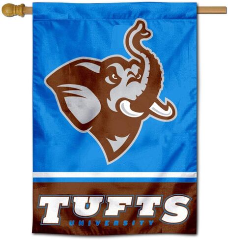 شركة College Flags & Banners Co. Tufts Jumbos علم البيت ذو الوجهين والمزدوج الجوانب in Saudi Arabia