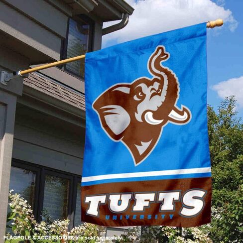 شركة College Flags & Banners Co. Tufts Jumbos علم البيت ذو الوجهين والمزدوج الجوانب in Saudi Arabia