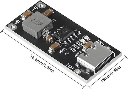 6PCS Type-C USB Input High Current 3A Polymer Ternary Lithium Battery Quick Fast Charging Board IP2312 CC/CV Mode 5V to 4.2V in Saudi Arabia
