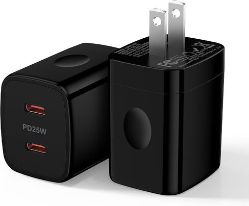 Motorola Edge 2024 USB C Charger Block, 25W 2 Port Type C Wall Charger Plug Android Phone Dual Fast Charging Adapter for Moto G Stylus 5G 2024,Edge 50 Ultra Pro,G,G Play,G Power 2023,Edge+ Razr,G Pure in Saudi Arabia