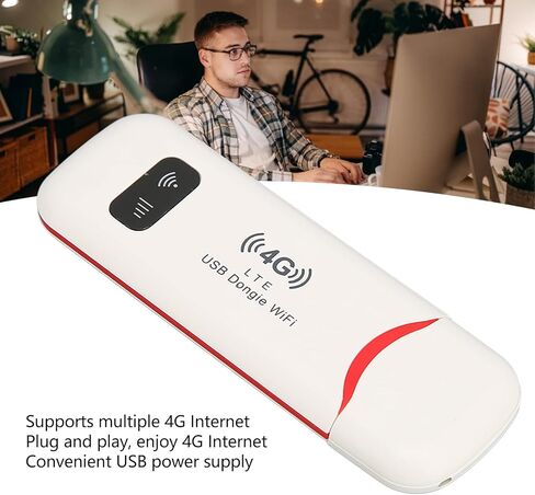 راوتر شبكة 4G، نقطة اتصال واي فاي محمولة، دونجل 4G مع فتحة Sim، مودم USB Pocket LTE، يدعم 10 مستخدمين، تنزيل 150 ميجابت في الثانية، تحميل 50 ميجابت في الثانية in Kuwait