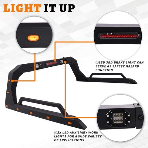 قضيب لف رف مطاردة قابل للتعديل عالمي مناسب للشاحنات كاملة الحجم in Kuwait