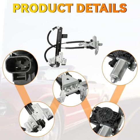 New 1pc Rear Driver (Left) Side Power Window Regulator with Motor Assembly Compatible with 02-06 Escalade Base 01-06 Tahoe/Yukon 00 4.8L/5.3L Only in Saudi Arabia