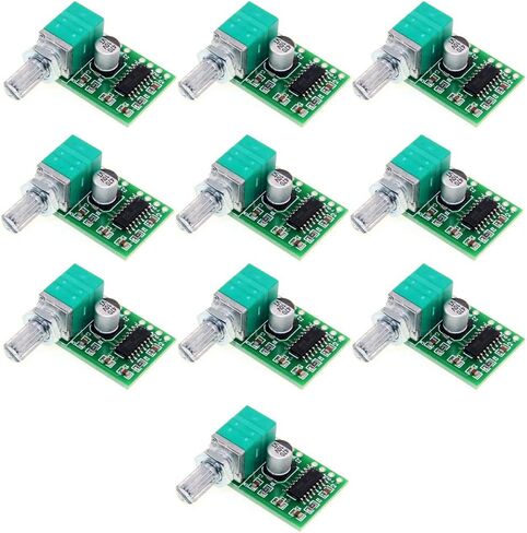 10Pcs Mini PAM8403 DC 5V Power Audio Amplifier Board Digital Power Amp Module 2 Channel 3W+3W Volume Control with Potentiometer in Saudi Arabia