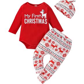 LUZOZEZO Newborn Baby Girl Clothes Outfits Infant Romper Ruffle Floral Romper +Pants + Headband Cute Toddler Girl Clothes