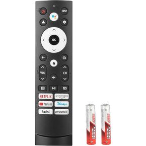 ERF3M90H Voice Remote Control Compatible with Hisense LED 4K Smart TV 43A6H 43A65H 43A68H 50A6H 50A65H 50A68H 50U6H 55U75H Replacement Controller with Netflix PrimeVideo YouTube Keys with Batteries
