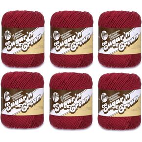 Lily Sugarn Cream Yarn Bulk Buyolids (6-Pack) Wine 102001-15