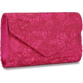 UBORSE Women's Elegant Floral Lace Evening Clutch Envelope Prom Handbag Wedding Purse