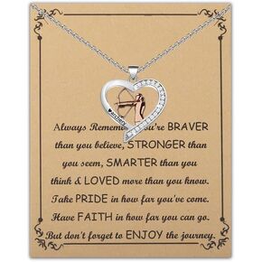 BNQL Archery Necklace Archery Gifts for Women Girls Archer Gifts Bow Hunting Gifts Archery Jewelry Necklace Bow Arrow Necklace Gifts
