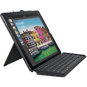 Logitech iPad Pro 12.9 inch Keyboard Case | SLIM COMBO with Detachable, Backlit, Wireless Keyboard and Smart Connector (Black)