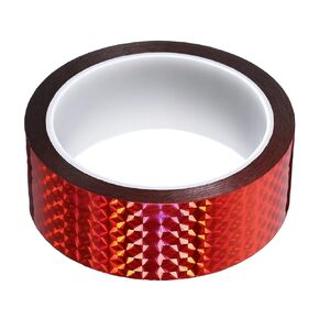 YOKIVE Prism Tape, Self Adhesive Holographic Reflective Decorative Tapes, Great for Craft Projects, DIY Art, Home, Daily Use (Red, 1.4 Inch x 55 Yard)