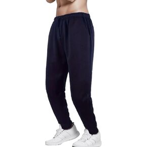 Men's Fleece Sweatpants with Pockets Athletic Bottom Joggers for Running and Gym Workouts