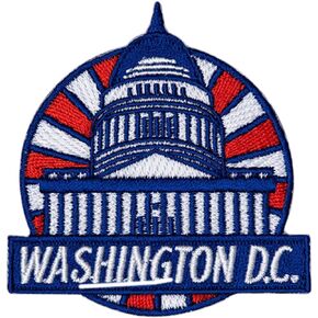 Washington DC Patch - Iron On Travel Badge - Washington Souvenir - Capitol Building