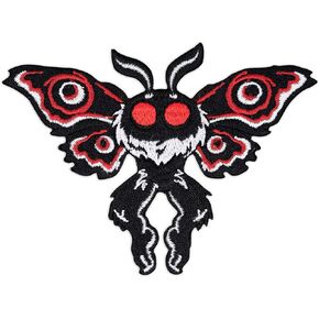 Mothman Cryptid Creature Embroidered Iron-On Patch
