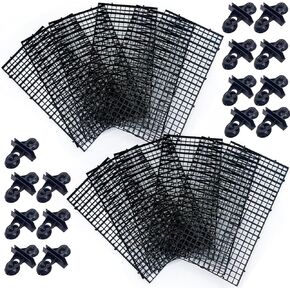 Fish Tank Divider Spliceable Fish Tank Aquarium Bottom Filter Grid Bottom Filter Plate Screen partition Grid Plate-12 * Black 30 * 15cm+15 Black Suction Cups