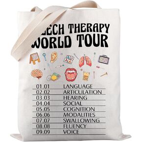 Speech Therapist SLP Tote Bag Speech Therapy World Tour Tote Bag Speech Gift SLP Appreciation Gift