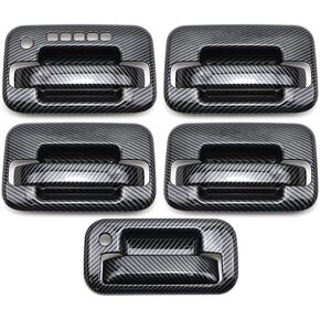 Exterior Door Handle + Bowl + Tailgate Cover Trim for Ford F-150 F150 2004-2014 Molding Carbon Fiber Pattern Decoration Protector 10pcs