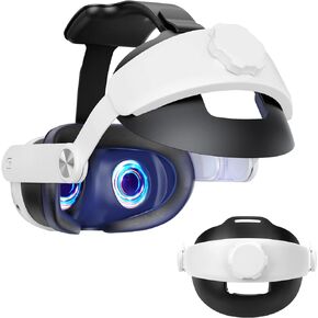 Geekria Comfort Head Strap Compatible with Meta Q3, Detachable Elite Strap Replacement for Enhanced Support and Gaming Immersion in VR, Ergonomic Adjustable Durable Head Strap VR Accessories