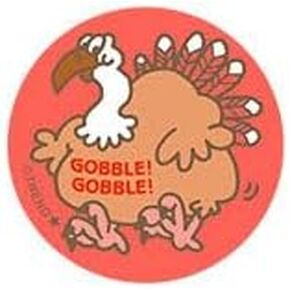 Gobble! Gobble!/Spice Scent Retro Scratch 'n Sniff Stinky Stickers by Trend; 24 Seals/Pack - Authentic 1980s Designs!