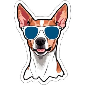 Rat Terrier Sticker Vintage Souvenir Decal Vinyl Small Waterproof for Water Bottle Mug Passport Book Scrapbook Notebook Laptop Tumbler Skateboard Computer Phone Size 4" Funny Gift