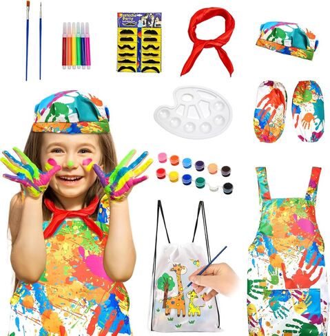 زي الفنان للأطفال للفتيات والأولاد، مجموعة إكسسوارات أزياء الرسام في عيد الهالوين in Kuwait