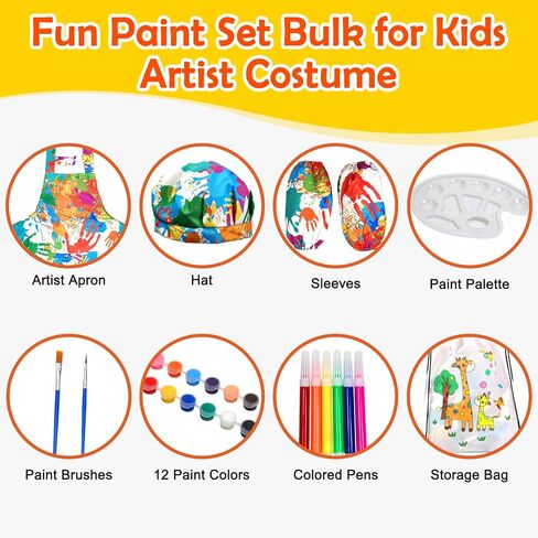زي الفنان للأطفال للفتيات والأولاد، مجموعة إكسسوارات أزياء الرسام في عيد الهالوين in Kuwait