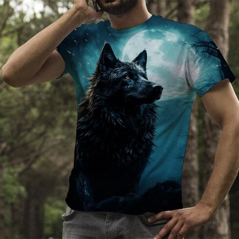 Men's T-Shirt 3D Printed T-Shirt Novelty Graphics T-Shirt Crewneck Tees S-3XL in Saudi Arabia
