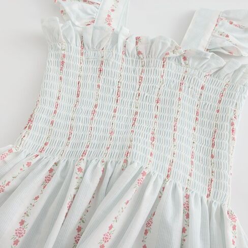 Colorful Childhood Baby Girls Dress Toddler Girls Flare Lace Trim Princess Party Dress in Kuwait