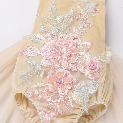 AWIBMK Baby Girls 1st Birthday Outfit Lace Romper Princess Tutu Dress Headband Cake Smash Clothes for Photo Shoot 2Pcs Sets in Kuwait