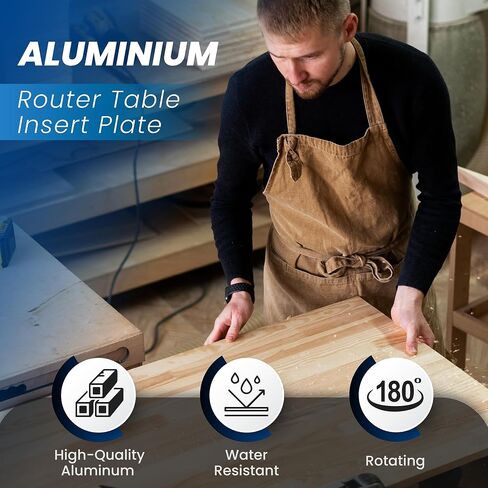 Aluminum Router Table Insert Plate | Router Flip Plate for Woodworking Benches| Miter Gauge Guide, Sliding Fence Brackets, Tenon Ruler | Versatile Trimming Engraving Table | Silver 111 in Saudi Arabia