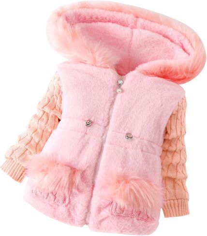 MINKIDFASHION معطف جاكيت دافئ للفتيات الصغيرات للشتاء والخريف للأطفال الصغار in Kuwait