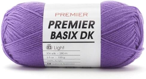 Premier Yarns Basix DK Crochet Knitting Yarn 3.5 Oz Each Skein #3 DK Weight 3 Pack Bundle with Bella's Crafts Stitch Markers (Mustard) in Saudi Arabia