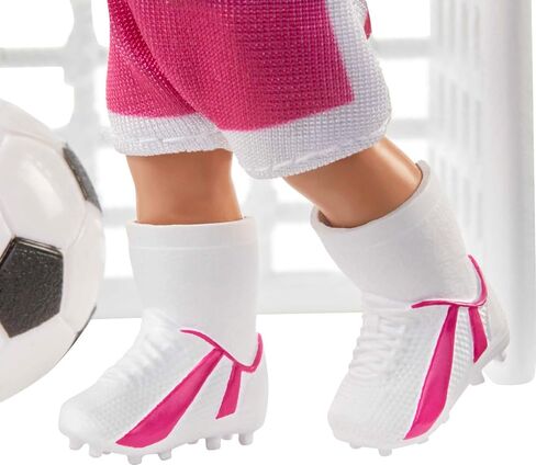 Barbie Soccer Coach Playset with Blonde Soccer Coach Doll, Student Doll and Accessories: Soccer Ball, Clipboard, Goal Net, Cones, Bench and More for Ages 3 and Up in Saudi Arabia