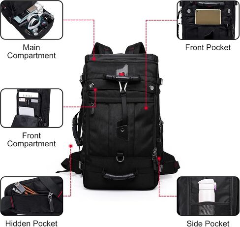 Travel Backpack,Multifunctional Carry On Backpack Anti Theft Laptop Backpack for Men and Women,Durable Hiking Backpack with Rain Cover(35L) in Saudi Arabia