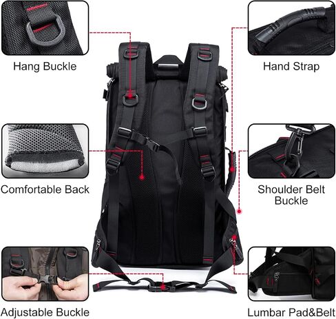 Travel Backpack,Multifunctional Carry On Backpack Anti Theft Laptop Backpack for Men and Women,Durable Hiking Backpack with Rain Cover(35L) in Saudi Arabia