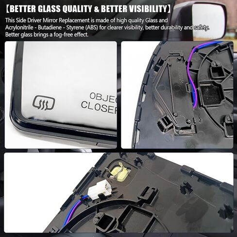 Passenger Side Heated Mirror Compatible with Toyota Sequoia 2008-2017 Toyota Tundra 2007-2020 Right Mirror Glass with Signal Light and Mounting Bracket Replace 87903-0C030 in Kuwait