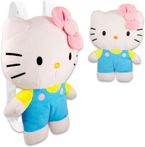 Hello Kitty Plush Backpack for Girls - Hello Kitty Gift Bundle with Hello Kitty Plushie with Adjustable Straps Plus Tattoos, More | Hello Kitty Backpack Set in Saudi Arabia