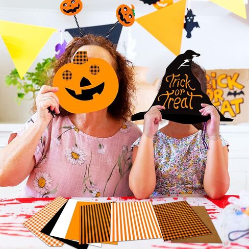 فينيل نقل الحرارة HTV باللون البرتقالي، حديد على الفينيل لعيد الهالوين Cricut، Buffalo Plaid HTV لتزيين الأقمشة والقمصان in Kuwait