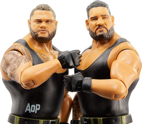مؤلفو الألم من WWE: سلسلة معركة Akam vs Rezar رقم 63 مع شخصيتين مفصليتين مقاس 6 بوصات ومعدات حلقية in Saudi Arabia
